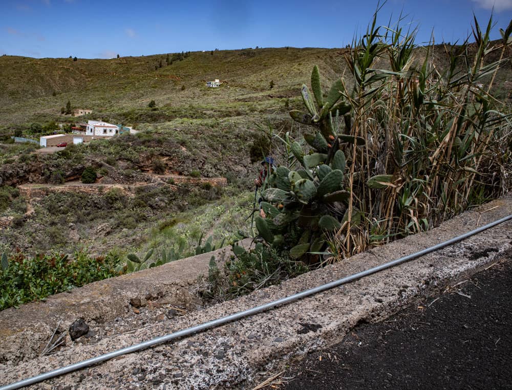 here the hiking path meets the street