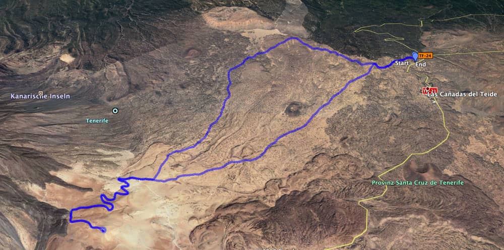 Track hiking trail Montaña Blanca from El Portillo