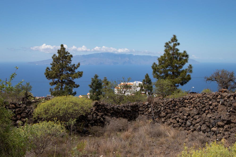 view from the top to La Gomera