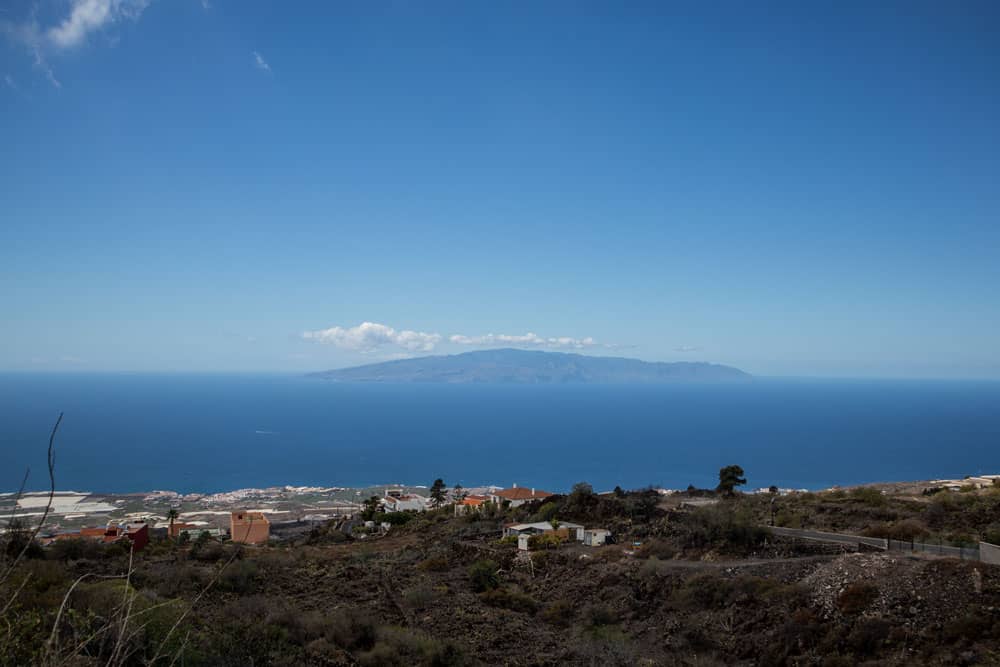 Blick aus der Höhe auf La Gomera