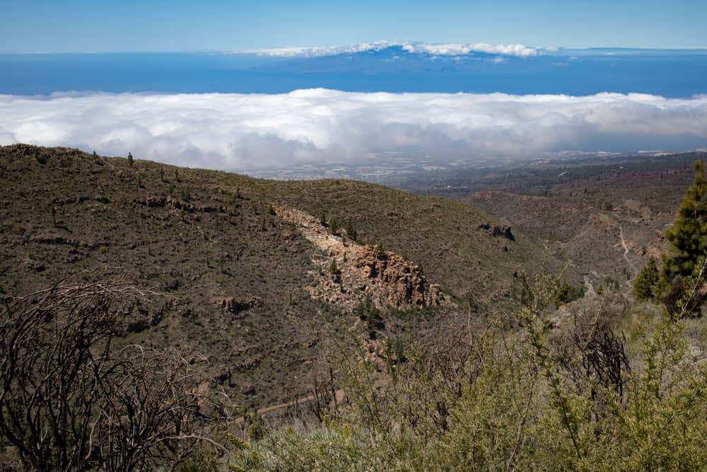 Lomo de la Fuente con vistas a La Gomera y El Hierro