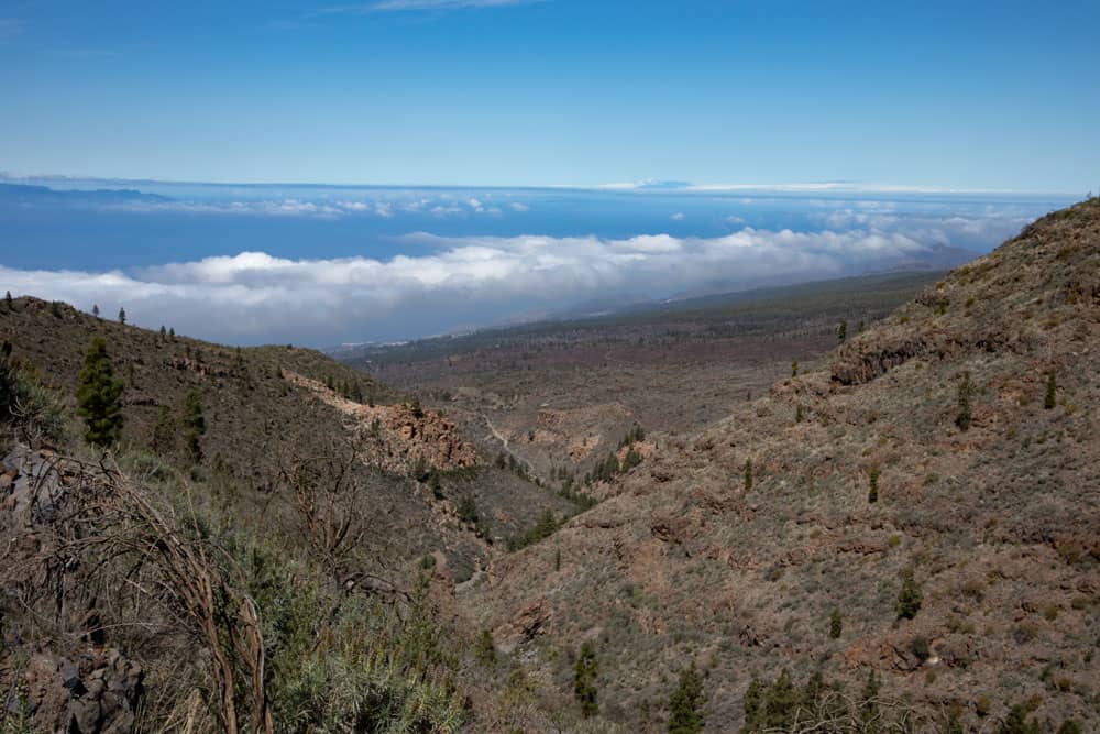 Lomo de la Fuente with views of La Gomera and El Hierro