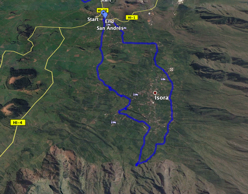 Track der Wanderung von San Andrés nach Isora