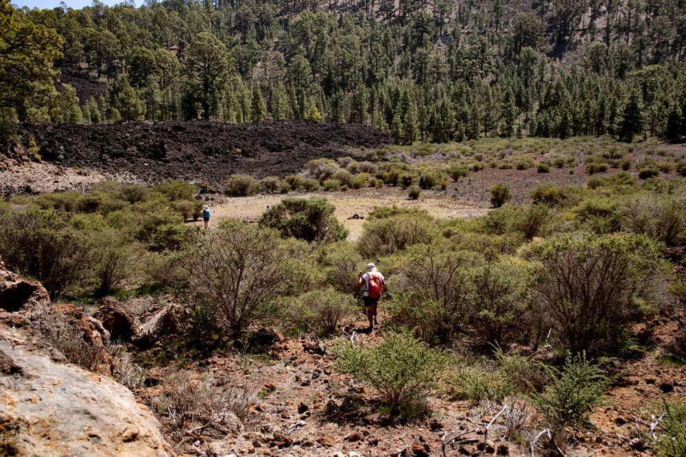 Hiking through lonely landscapes