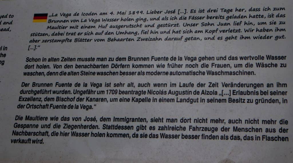 Geschichte zum Fuente La Vega