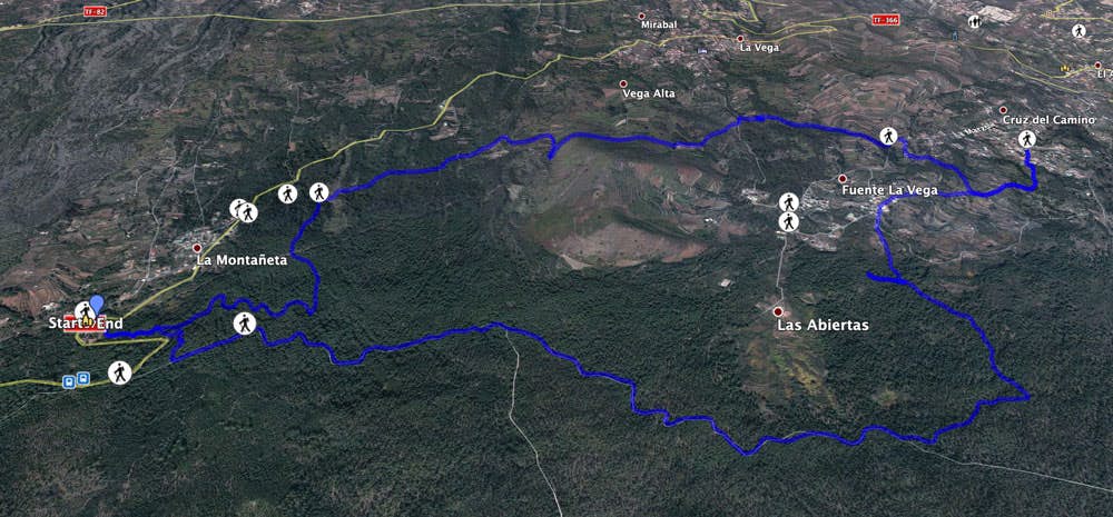 Track hike from La Montañeta 1