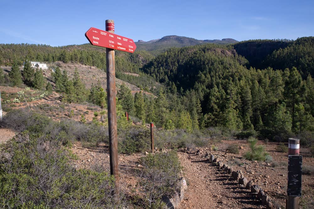 Ruta de senderismo de Ifonche Vilaflor Señales de senderismo