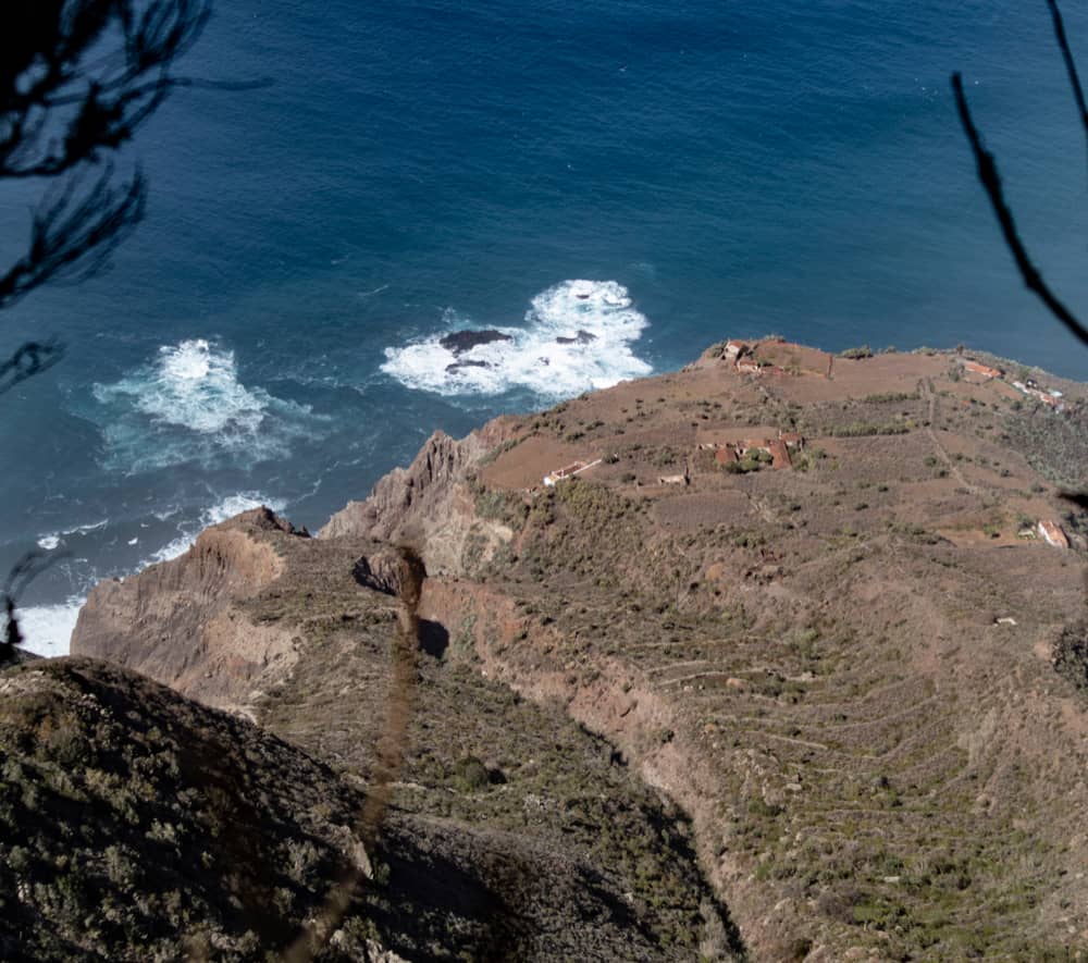 Anaga hike - View from the height to the hamlet Las Palmas