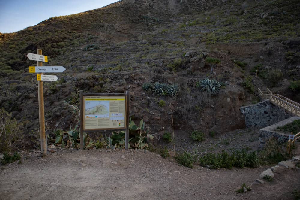 Ruta de Anaga - Encrucijada de senderismo en El Draguillo