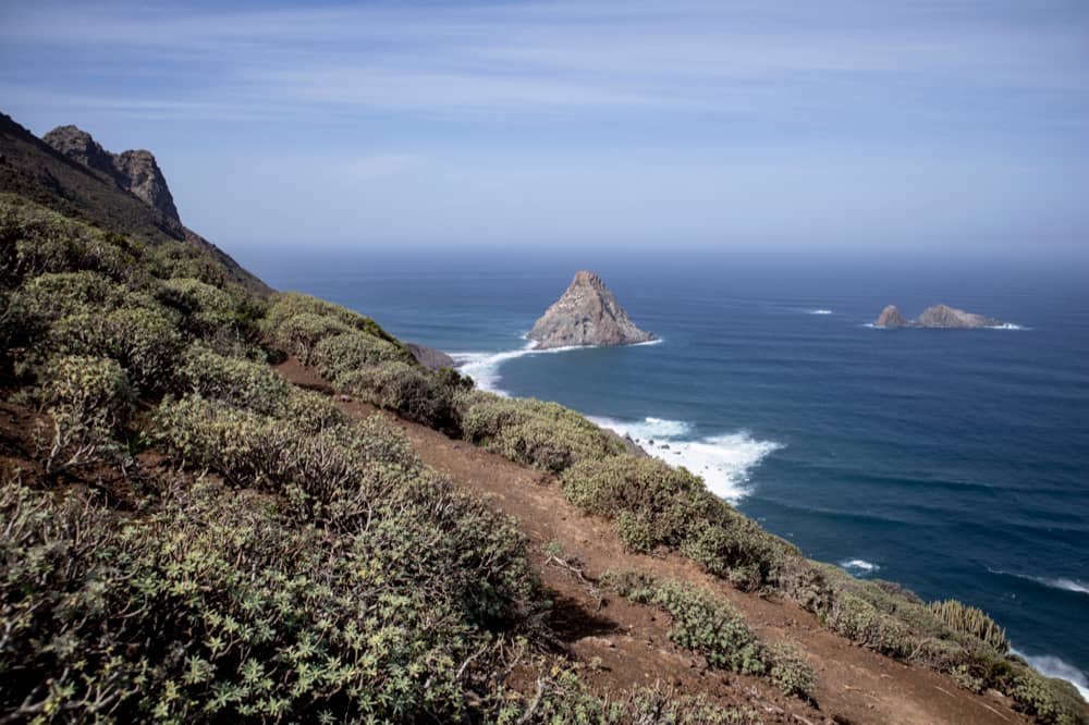 Hiking trail along the coast