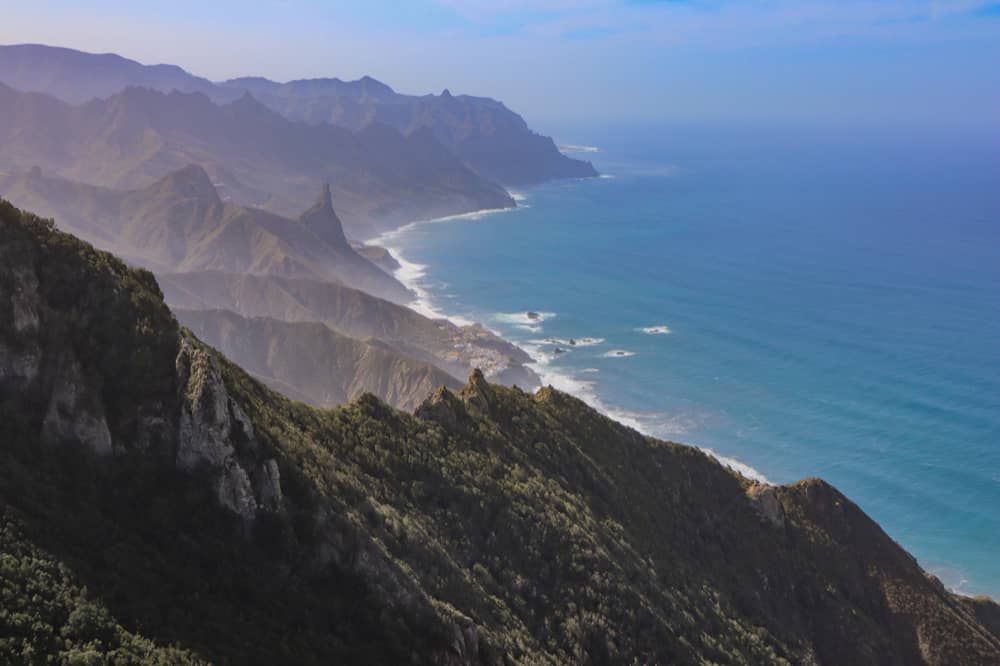 Anaga hike - View from the height to the coast around Tangañana