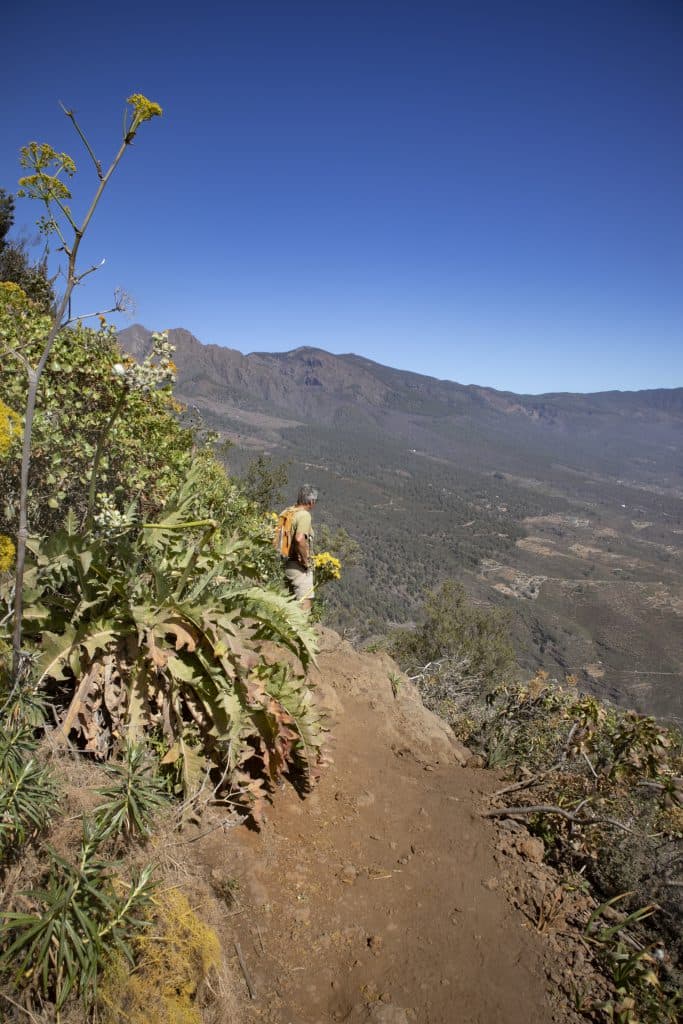 Hiker on the way to the first tunnel