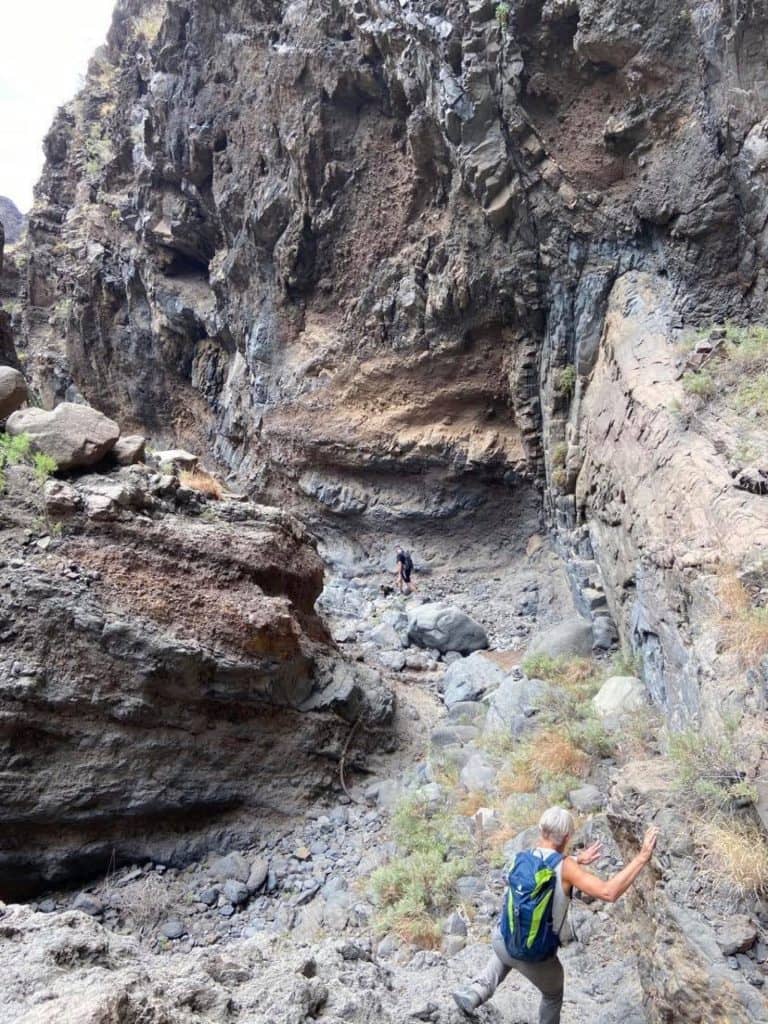 in the lower section of the Barranco Natero