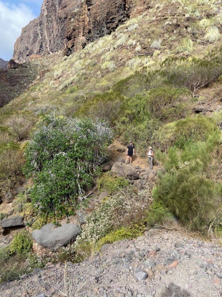 Wanderer im Barranco Natero