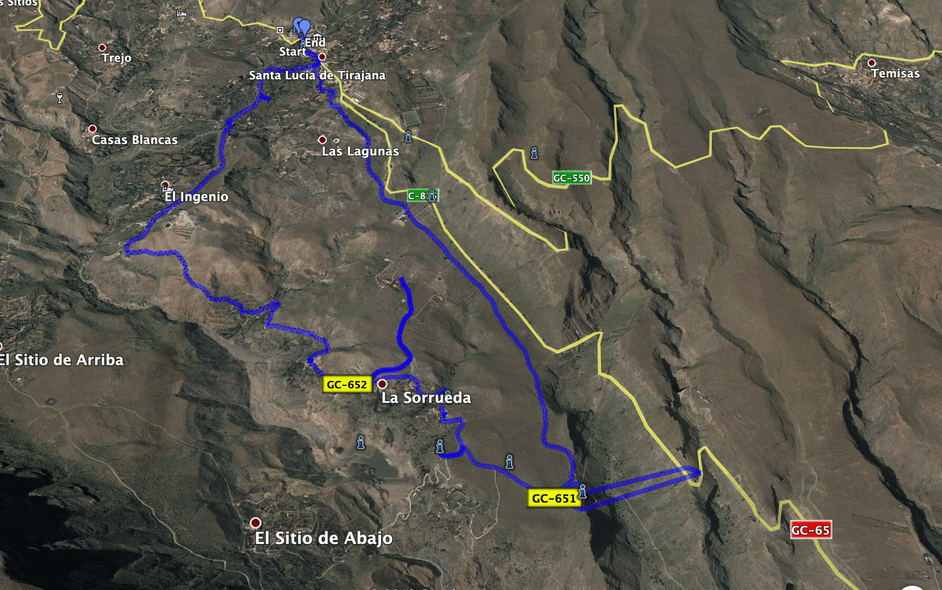 Ruta de senderismo Santa Lucía - La Fortaleza