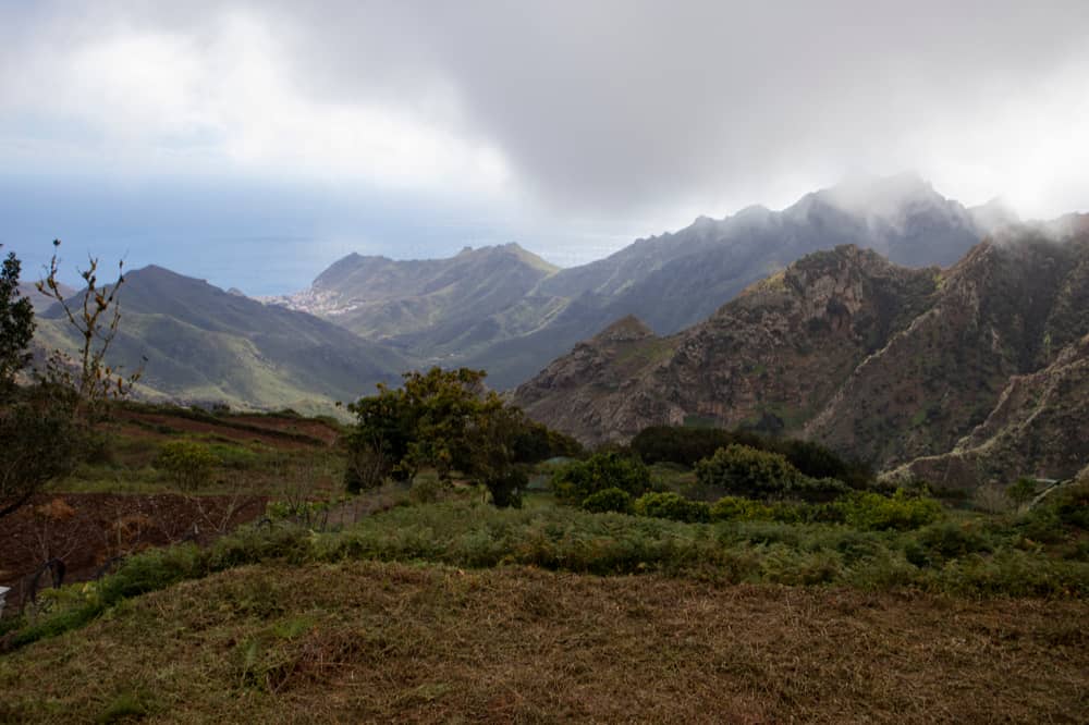 View to the east side of the island with Santa Cruz de Tenerife