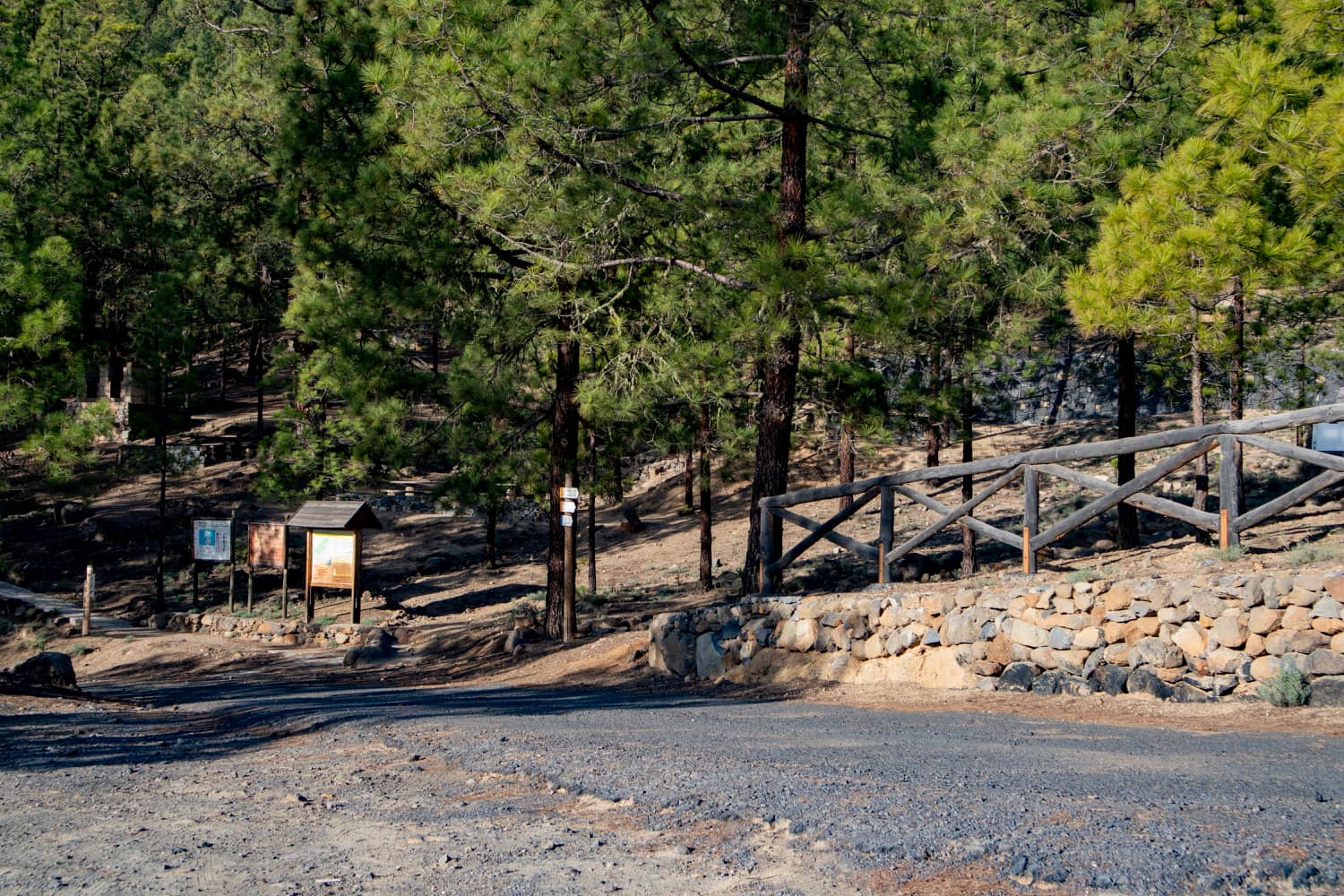 Punto de partida de la caminata - Área de descanso El Contador en lo alto de Arico