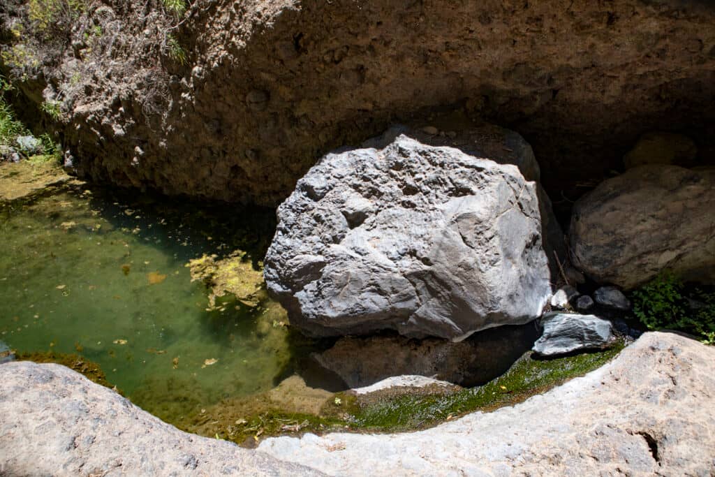 Barranco del Río - narrow gorge with rocks and lots of water