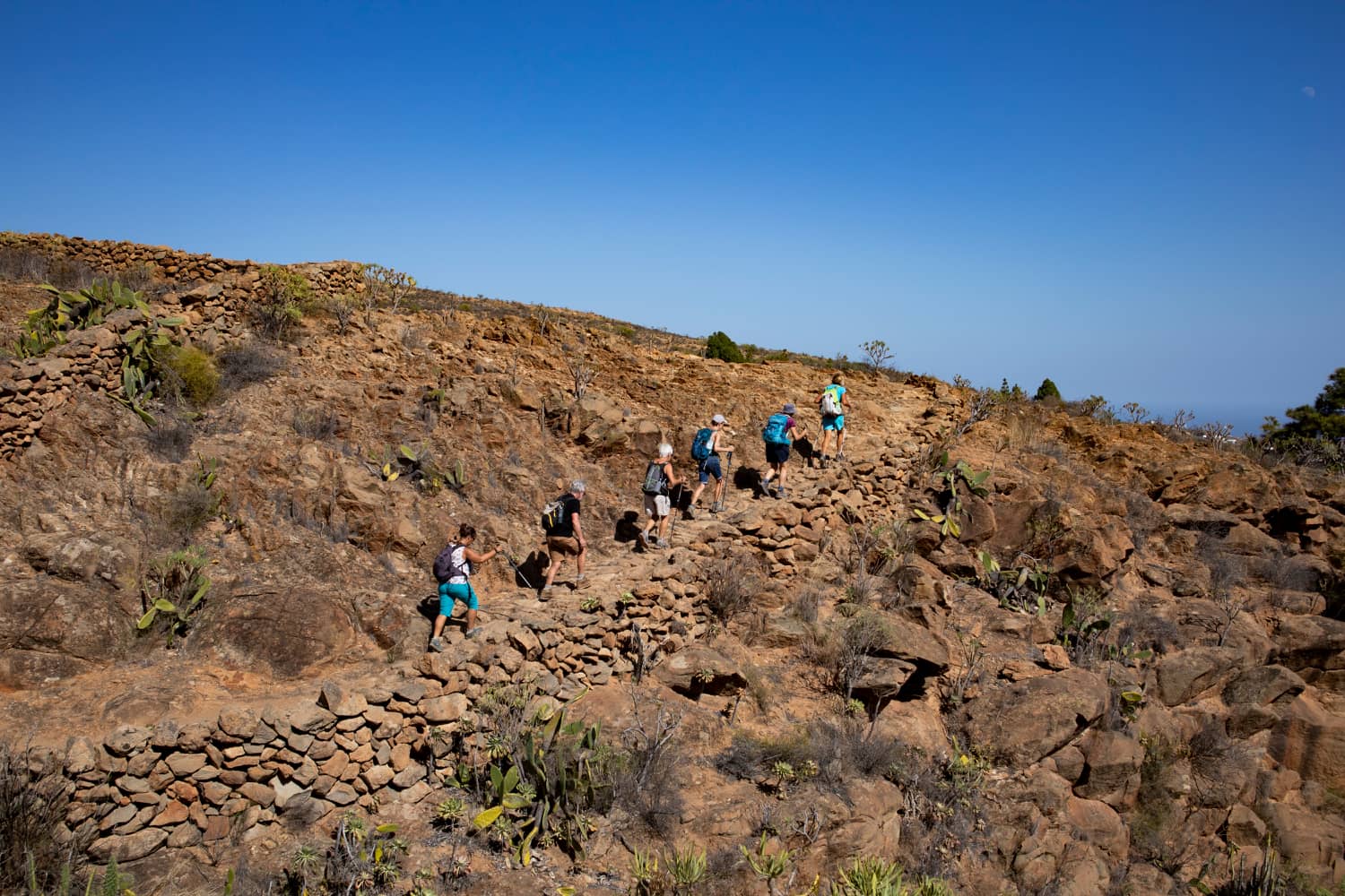 Aufstieg im Barranco