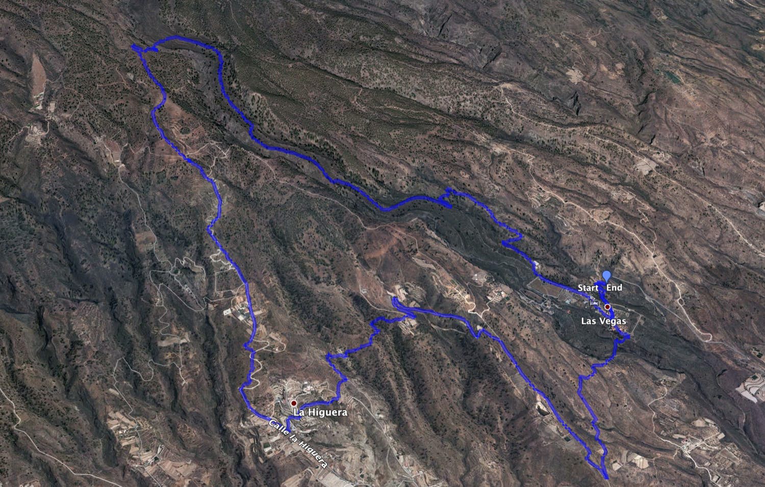 Track circular hike La Higuera