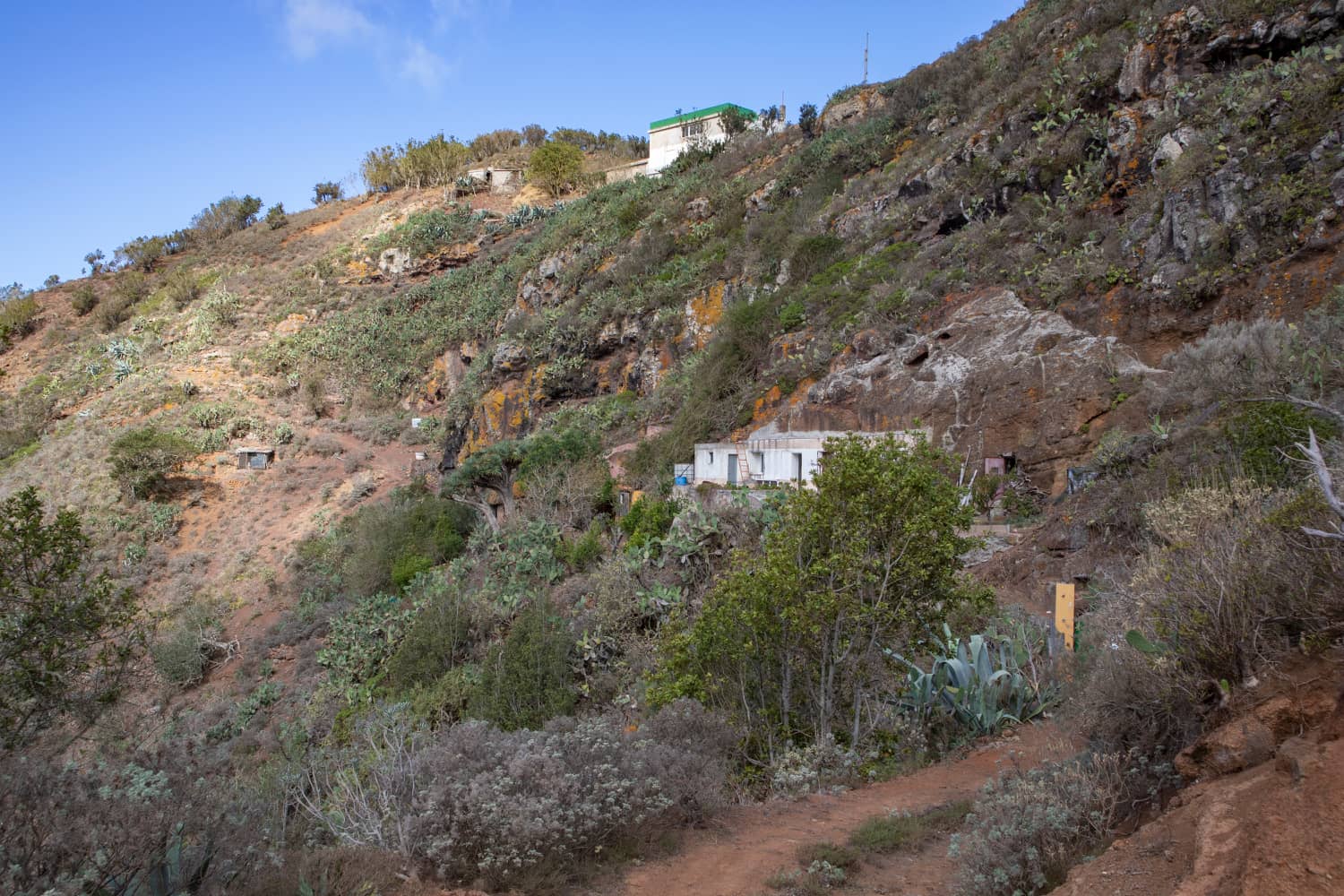 Hiking trail along the slope