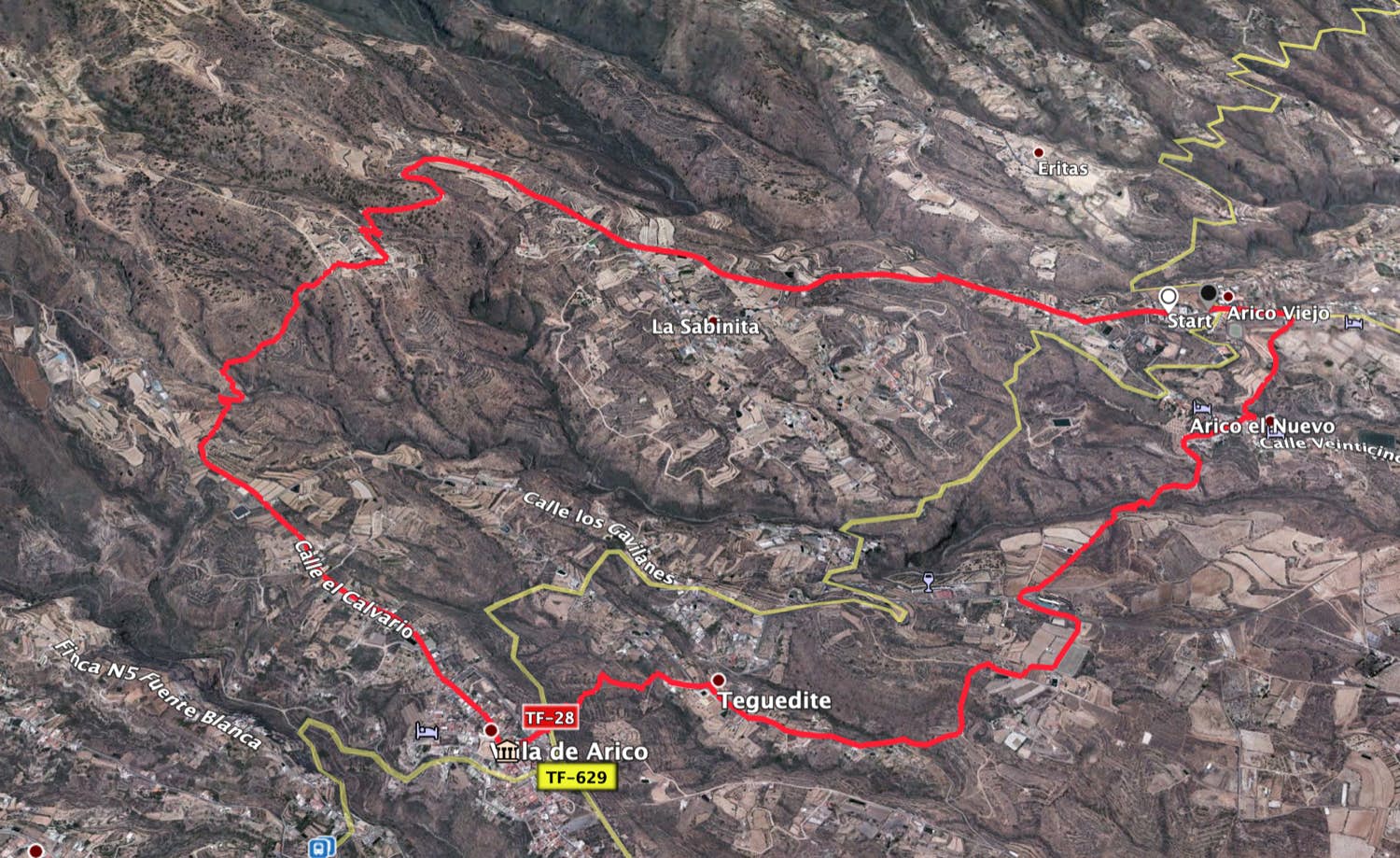 Arico Viejo Hike Track