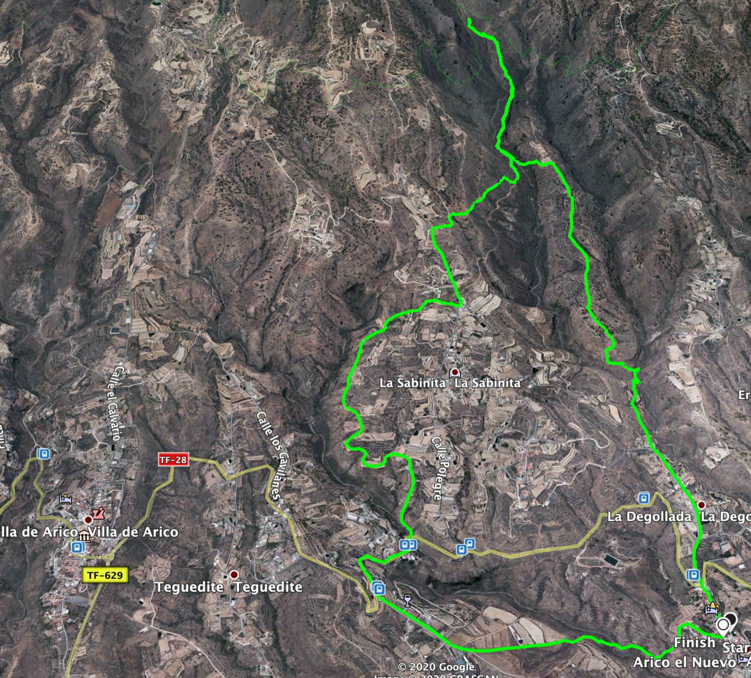 Arico Nuevo Hike Track