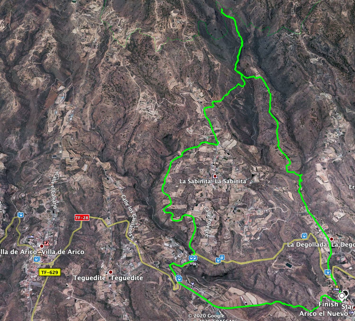 Arico Nuevo Hike Track