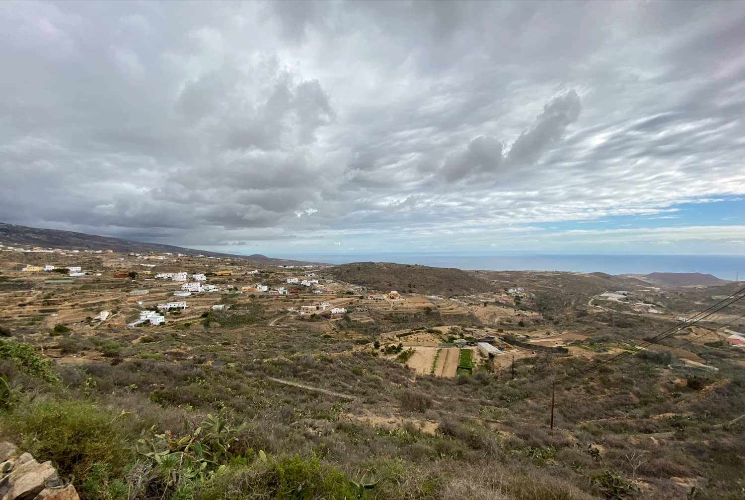 Blick aus der Höhe zur Ostküste Teneriffas