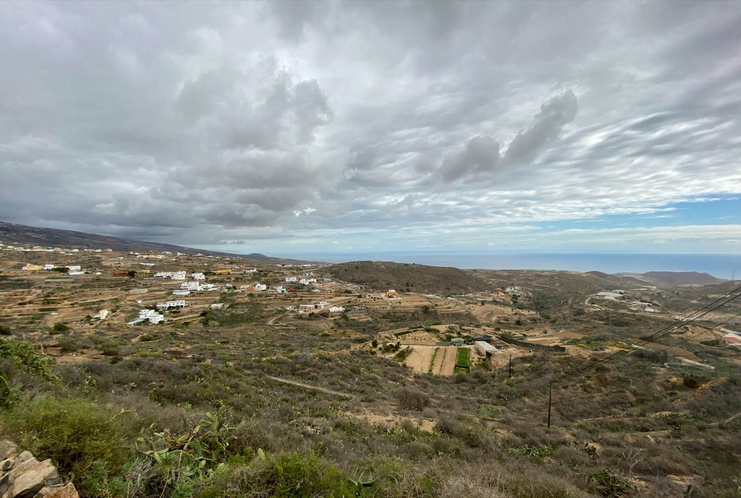 Vista desde las alturas a la costa este de Tenerife