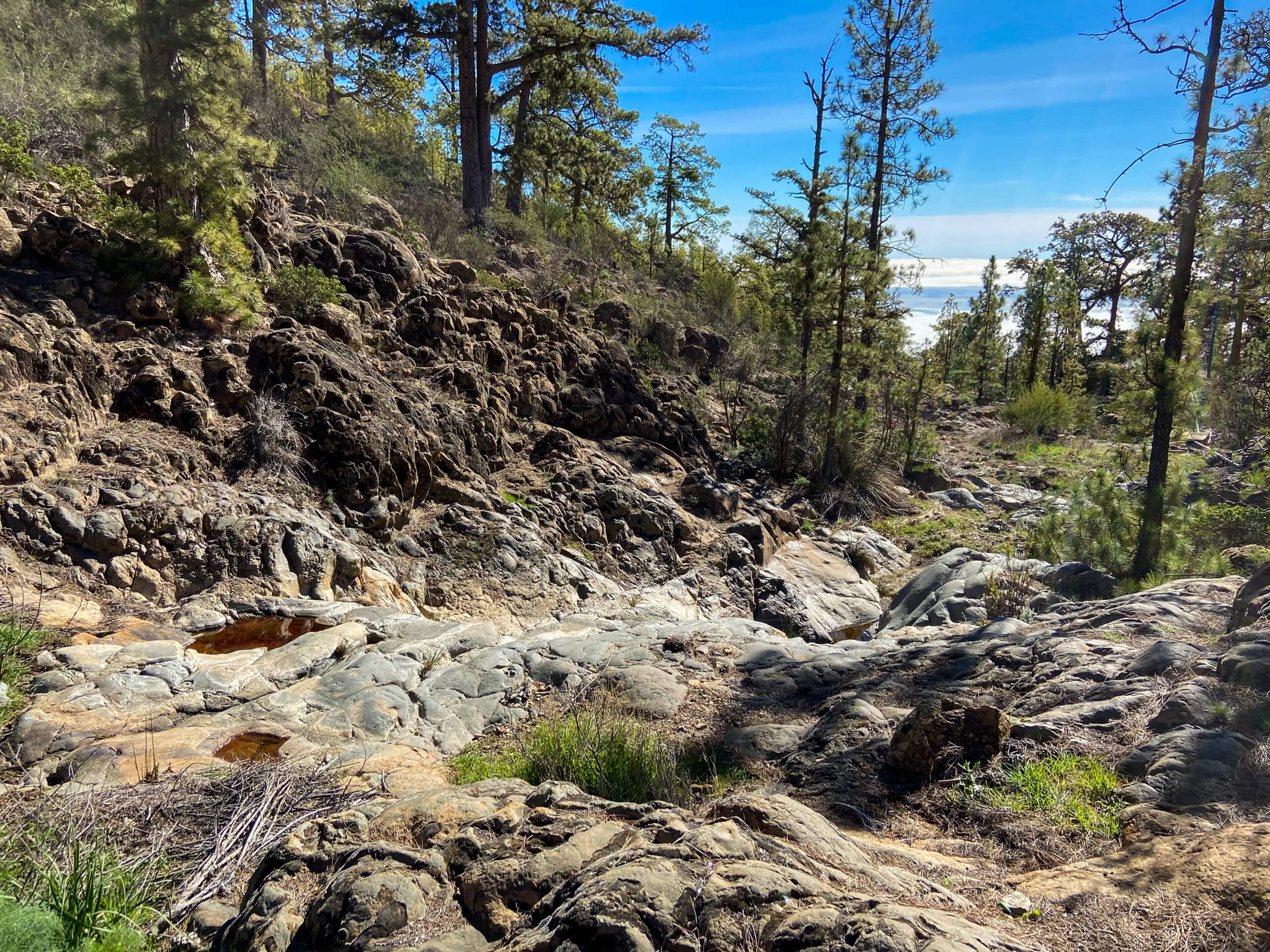 Wandern im Barranco Bett der Schlucht von Las Vegas