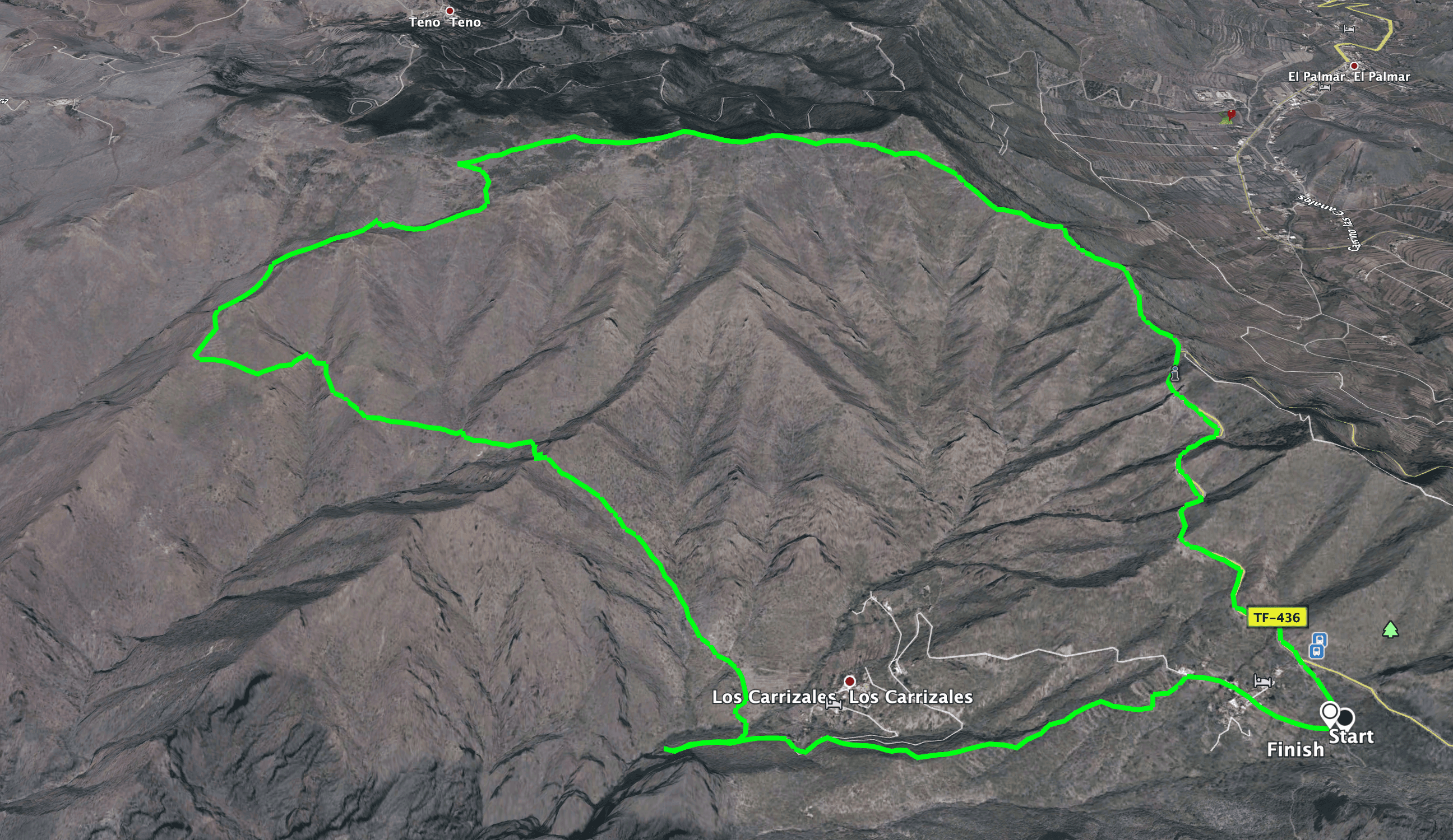 Ruta de senderismo circular de Los Carrizales