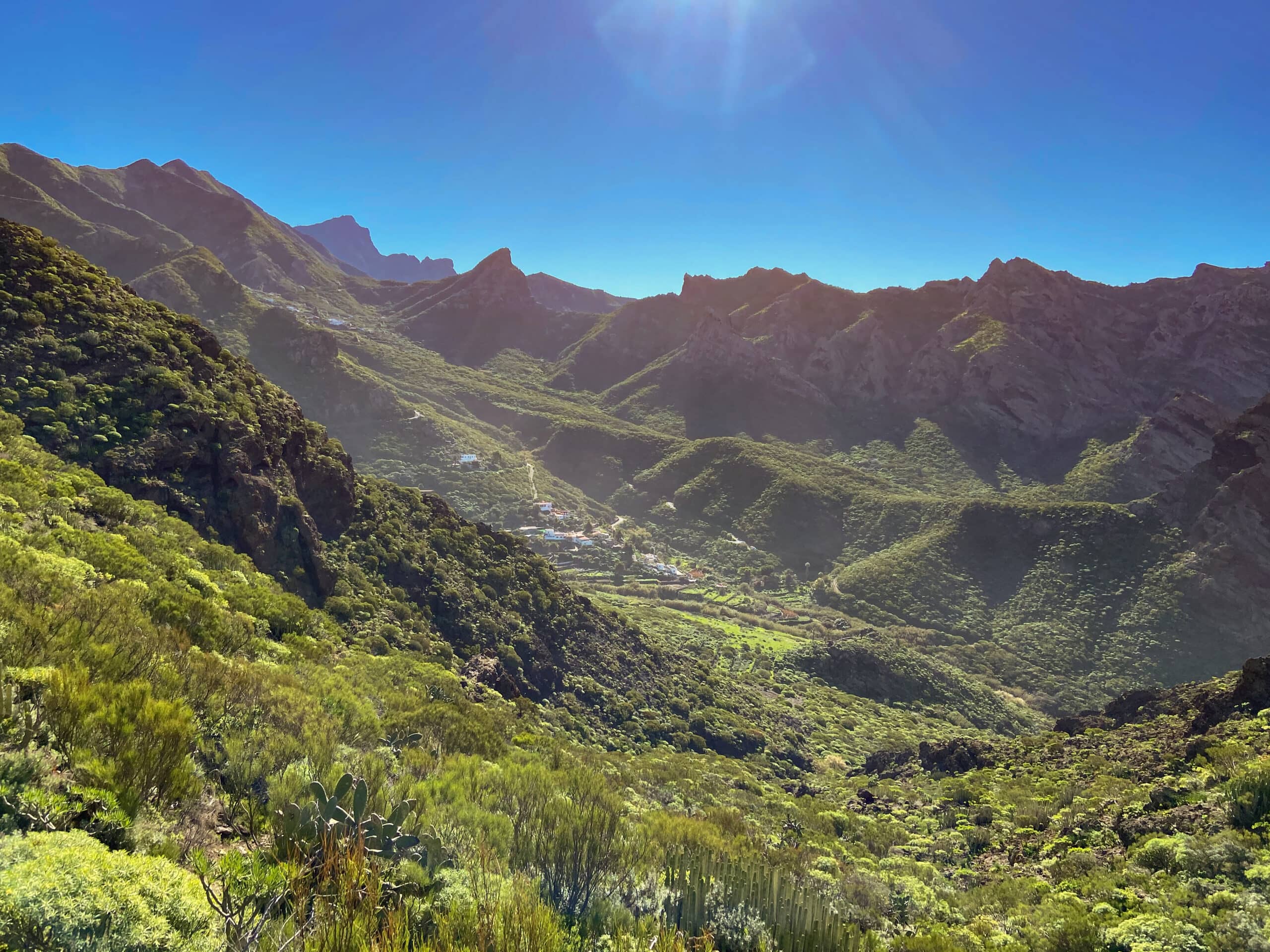 View during the ascent back to Los Carrizales