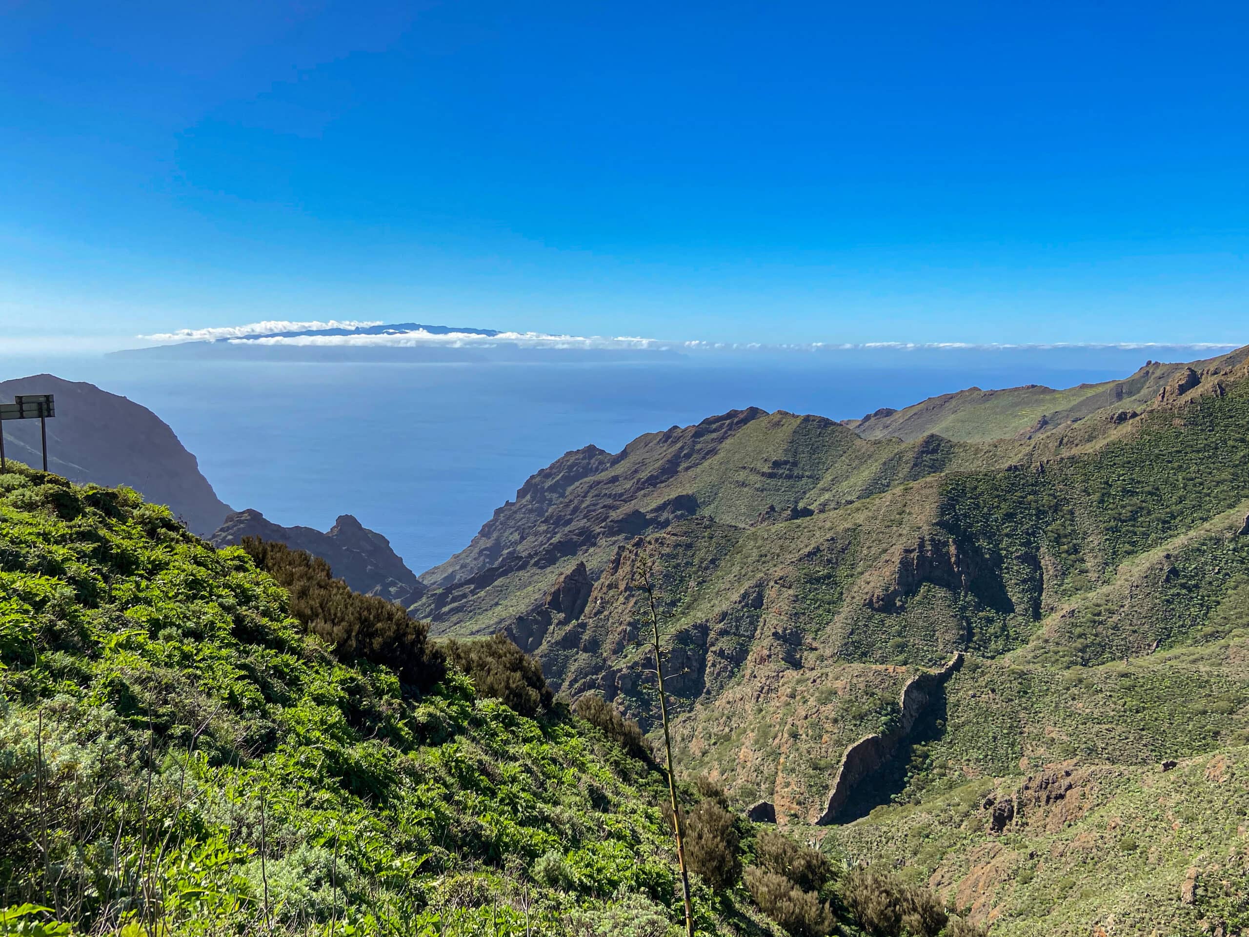 Blick vom Gratweg in den Barranco Taburco