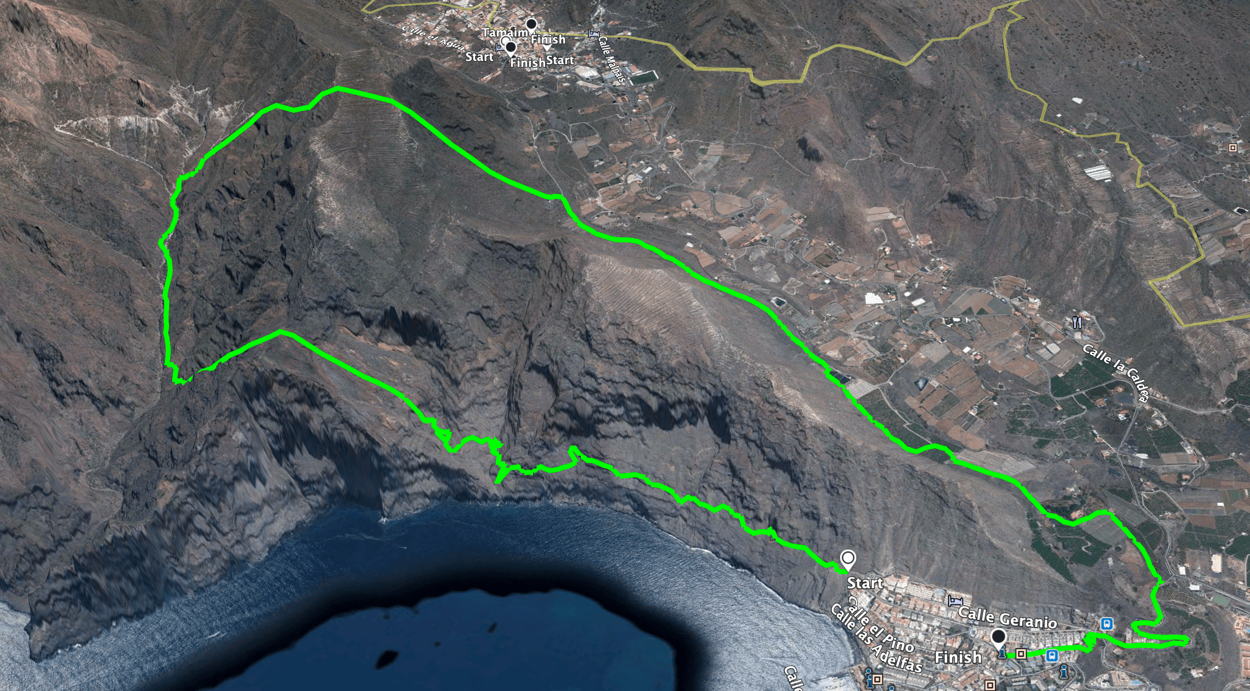 track of the hike double tunnel trip