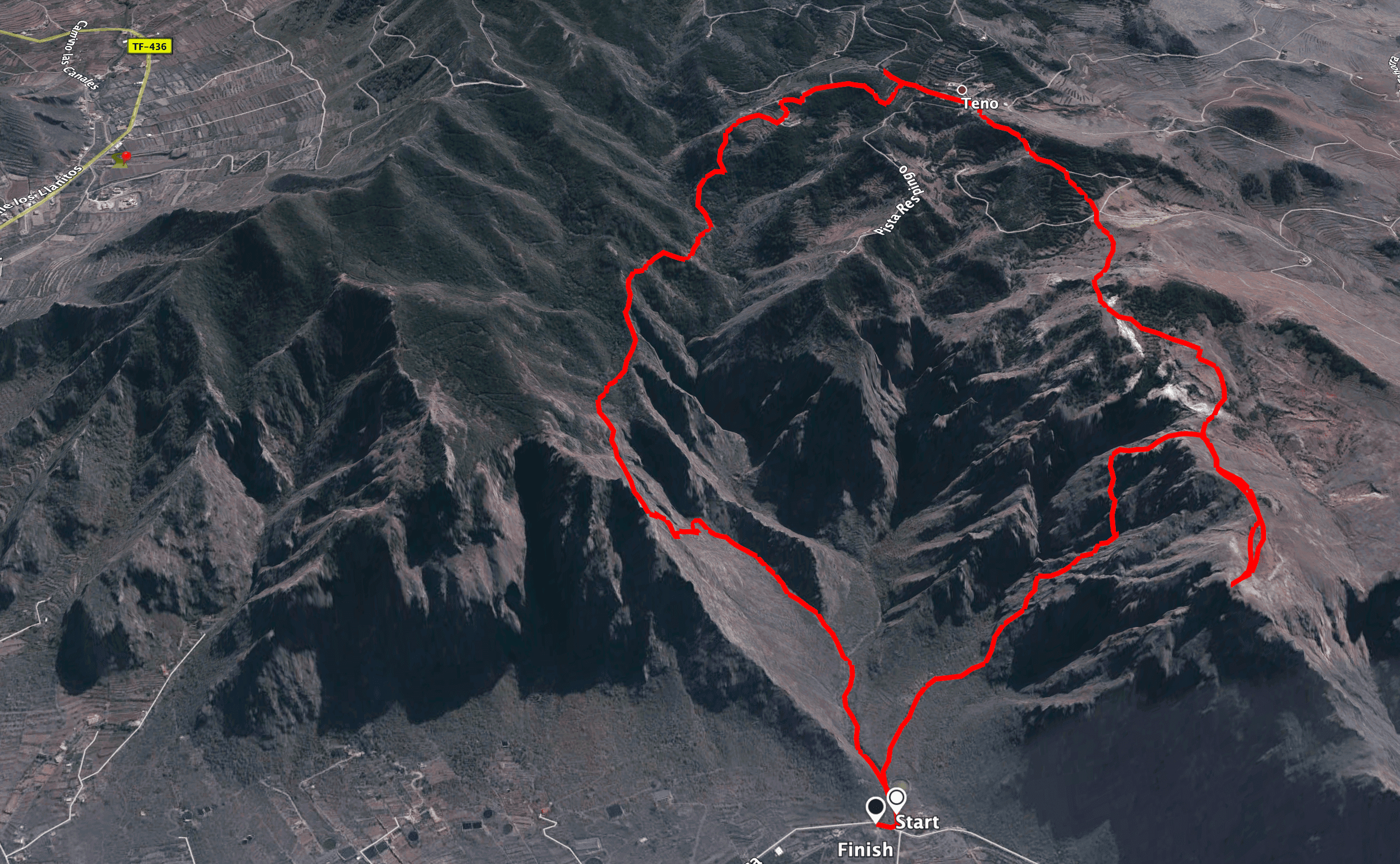 Track Rundwanderung Teno Alto - Risco Steig