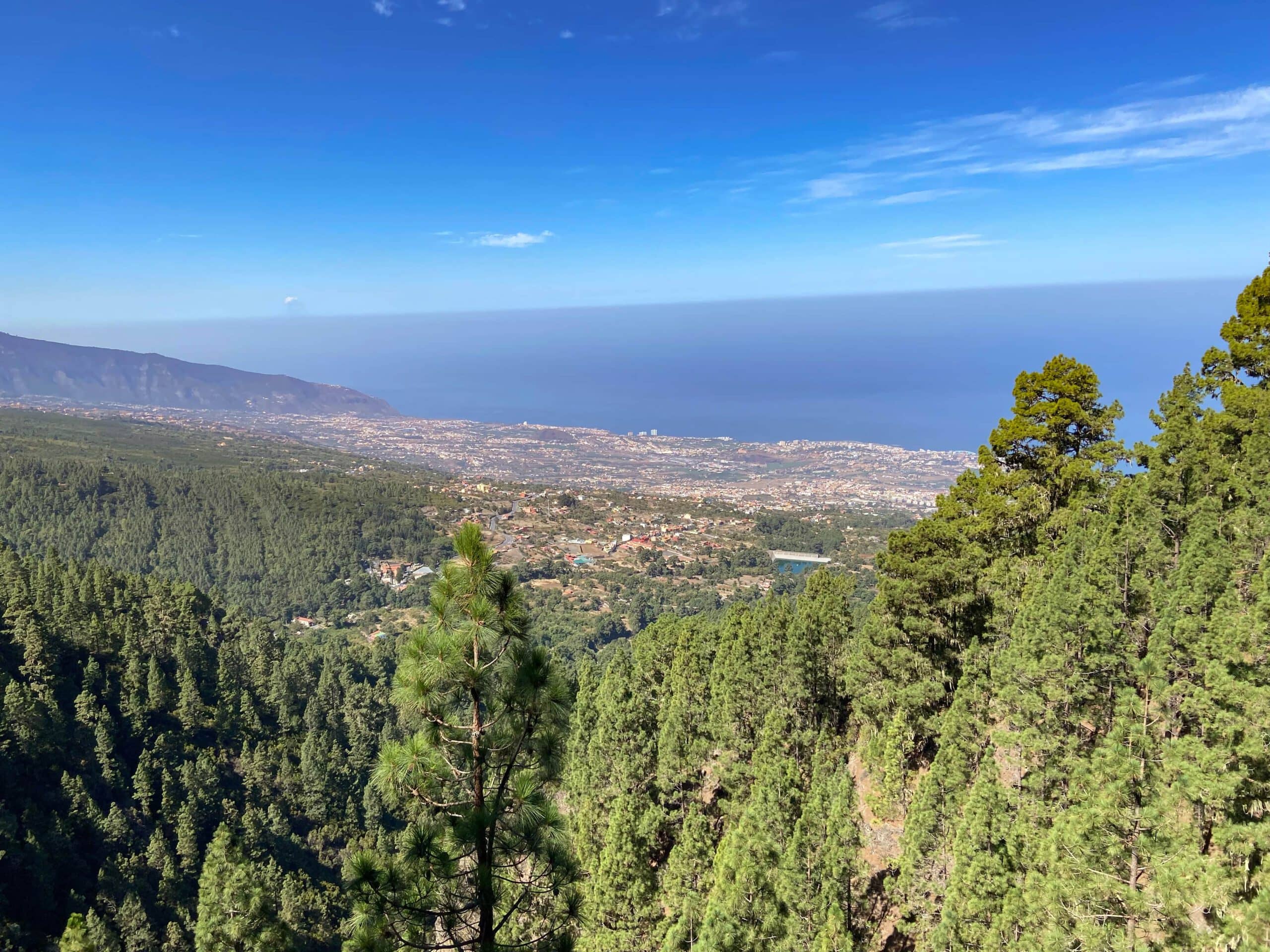 Vista de Aguamansa, Orotava y la costa norte