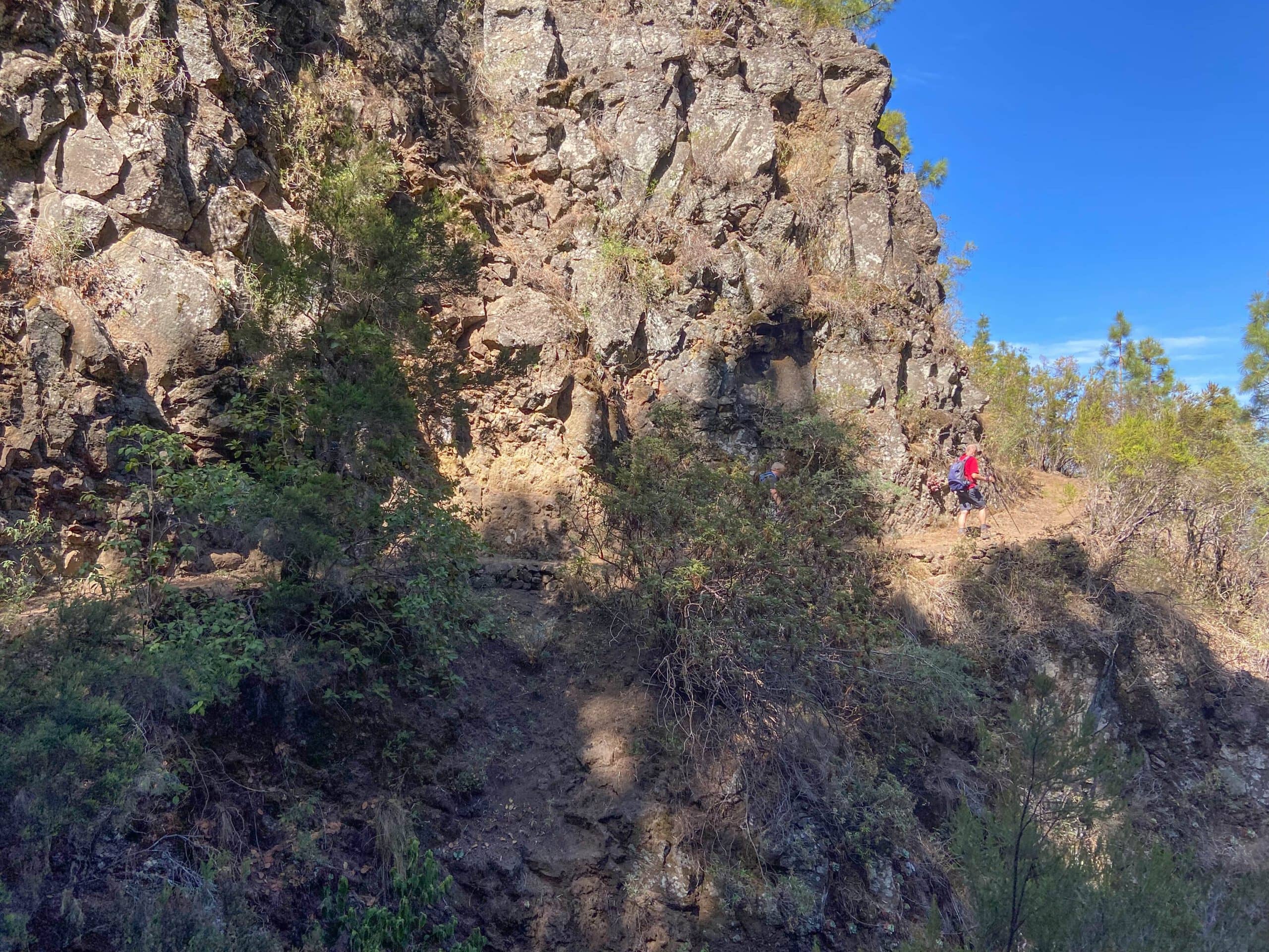 Hiking in Tenerife - Hikers on the Organos high trail