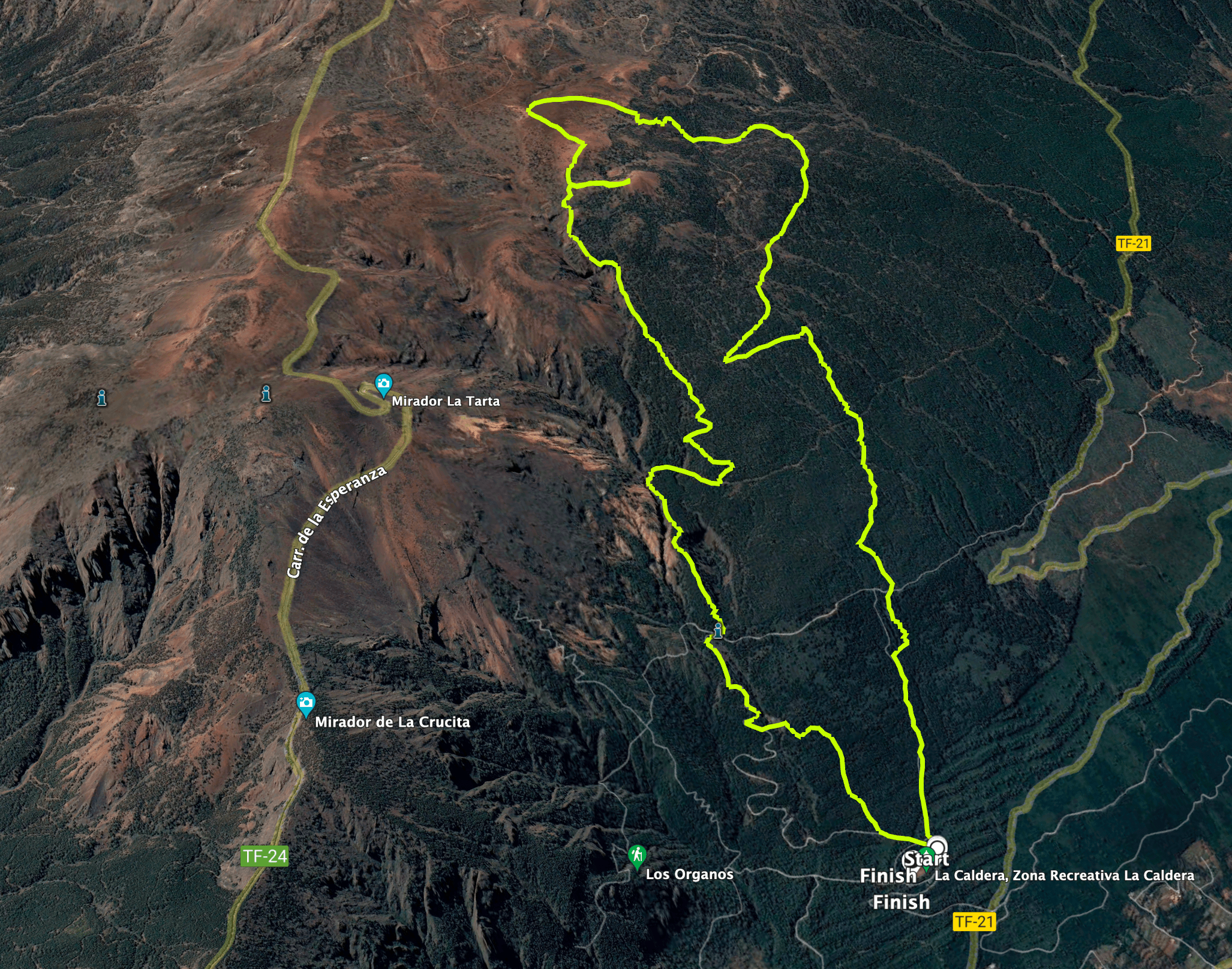 Montaña Limón Hike Track