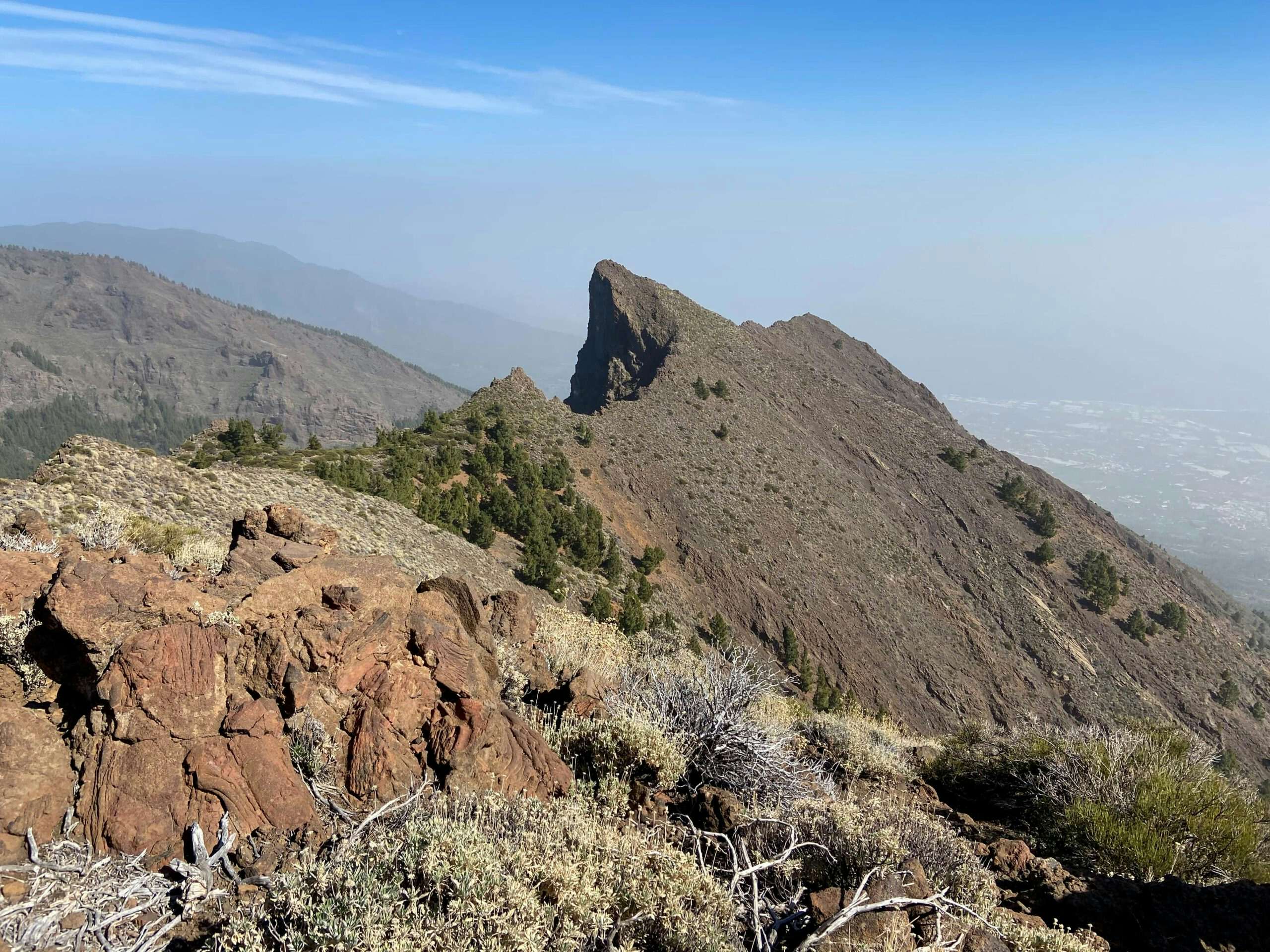 Pico Marcial und der Grat aus der Höhe
