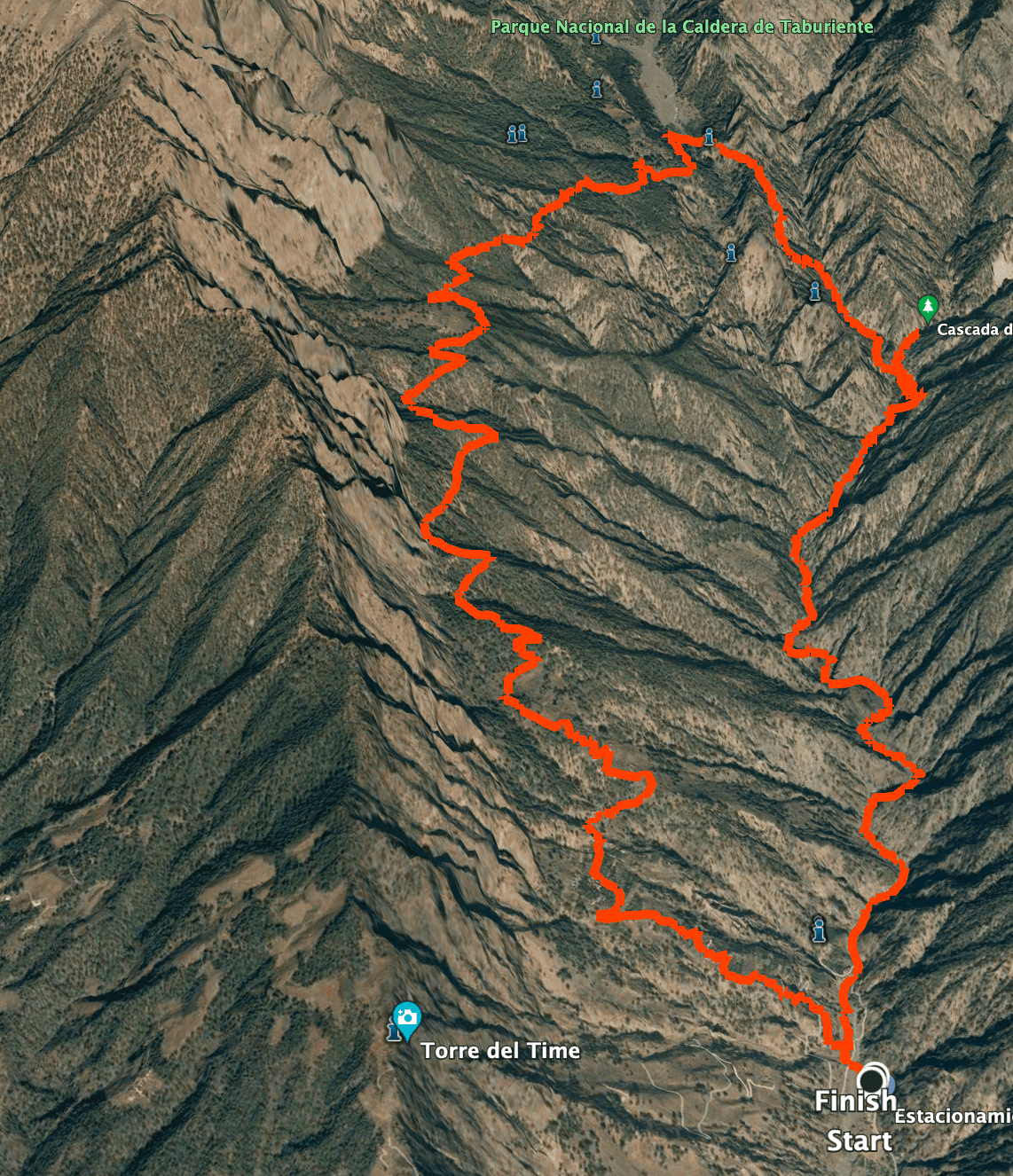 Track der Wanderung Caldera de Taburiente