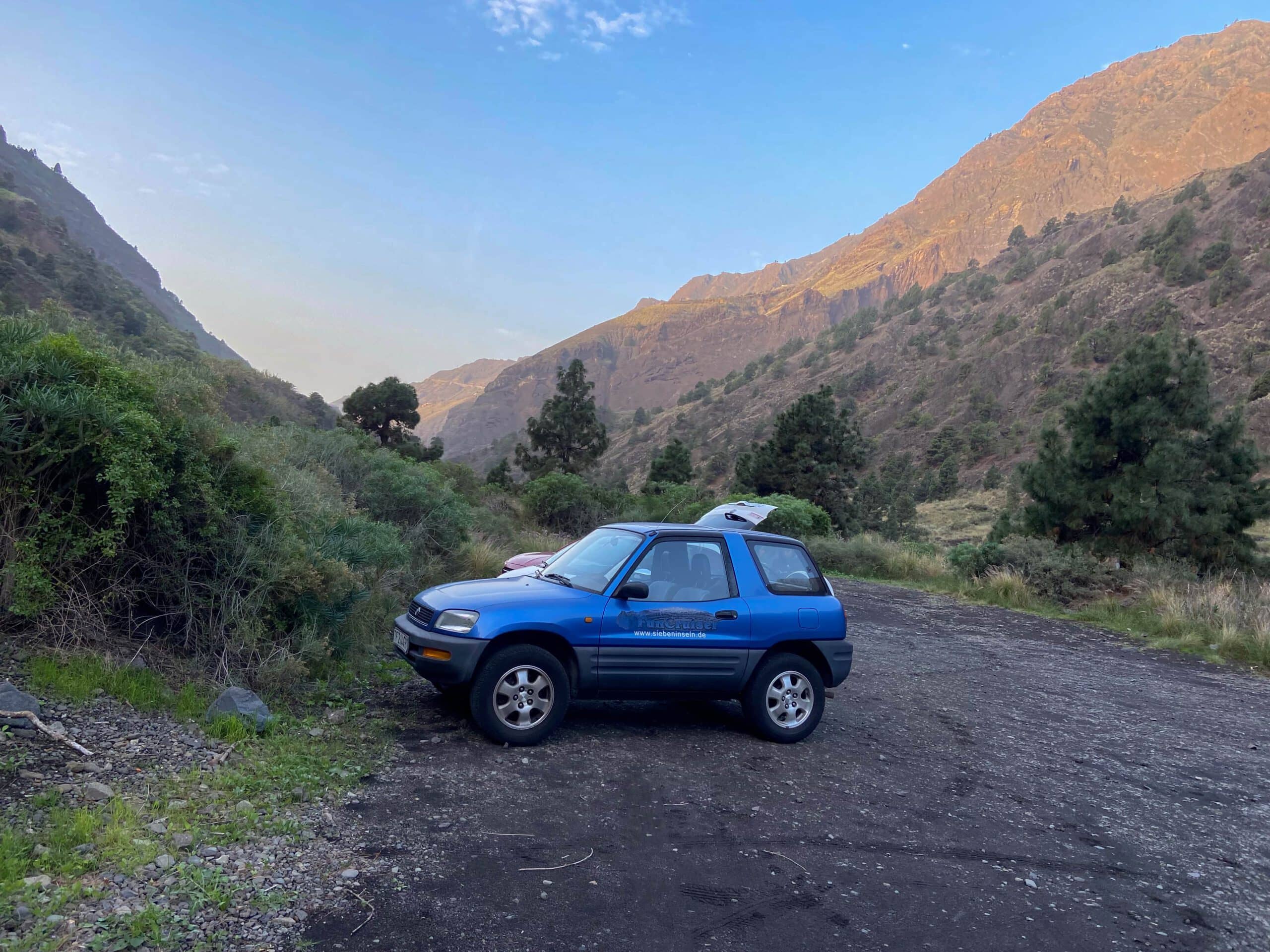 Caldera de Taburiente - Punto de partida de la caminata en la calle Viña