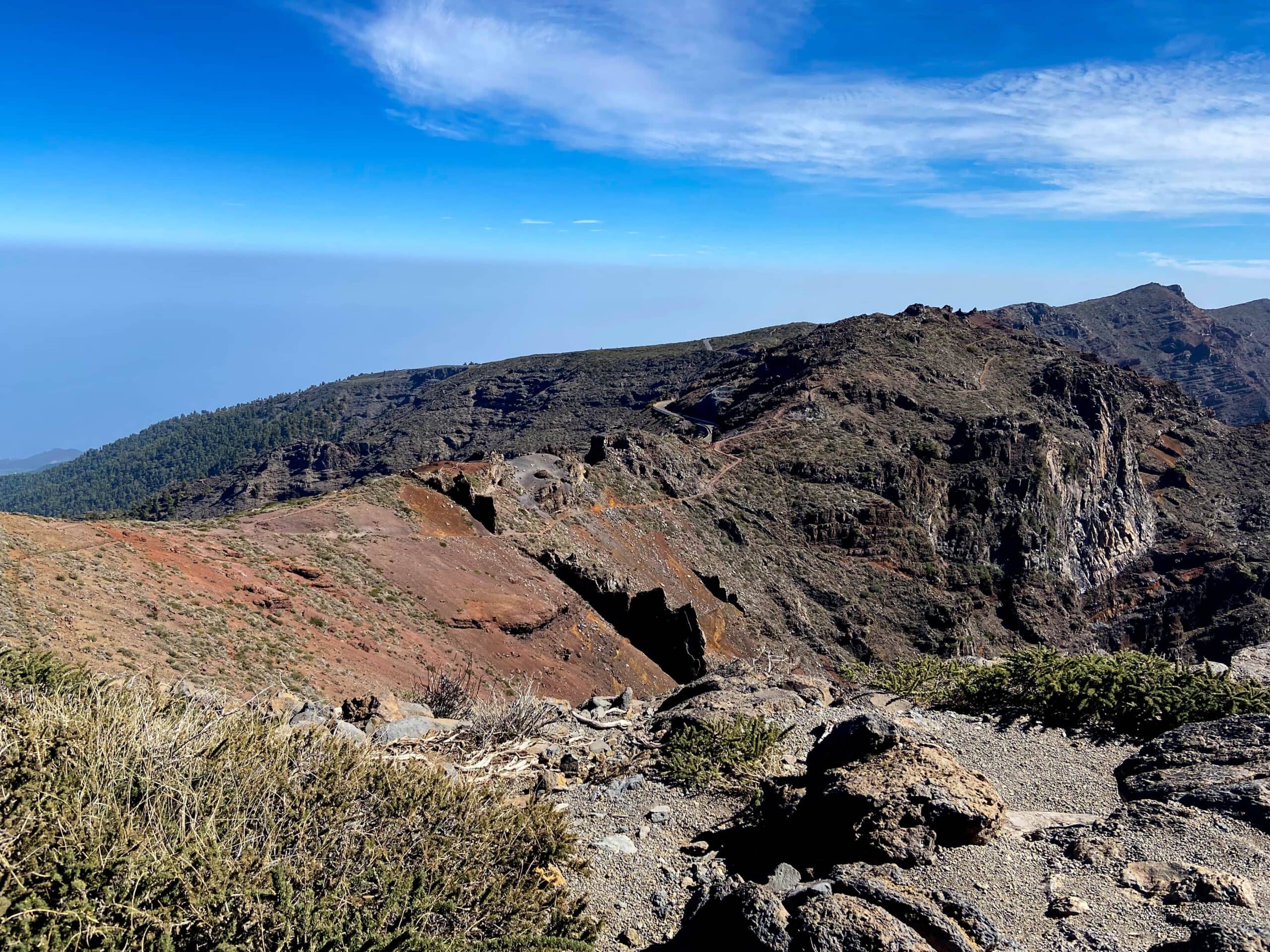 Blick zurück auf den Wanderweg vom Observatorium aus