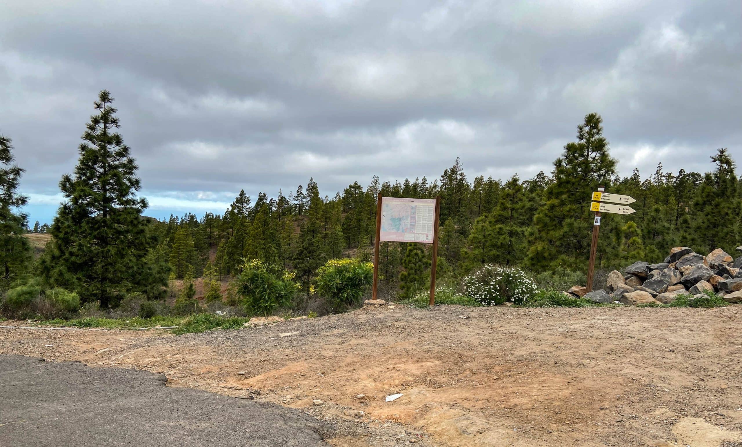 Punto de partida de la excursión a las Cuevas de Ifonche