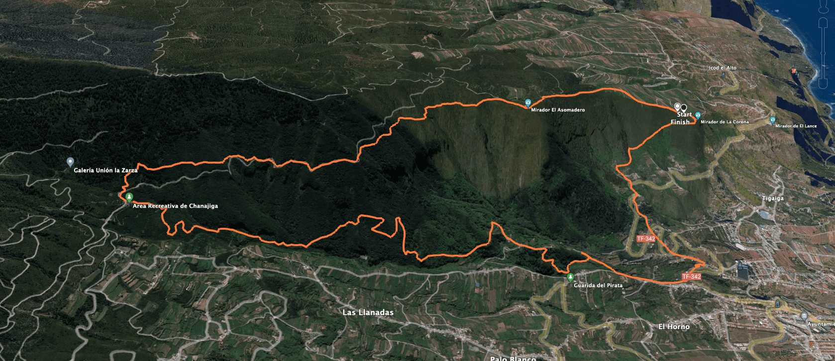 Track Circular Chanajiga - Los Realejos - Mirador Corona