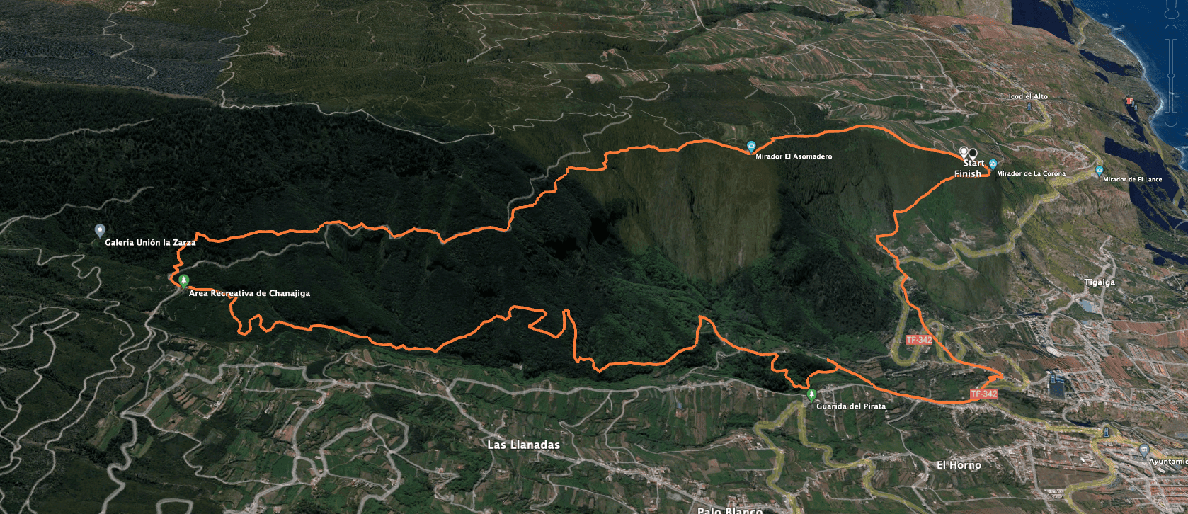 Pista Circular Chanajiga - Los Realejos - Mirador Corona