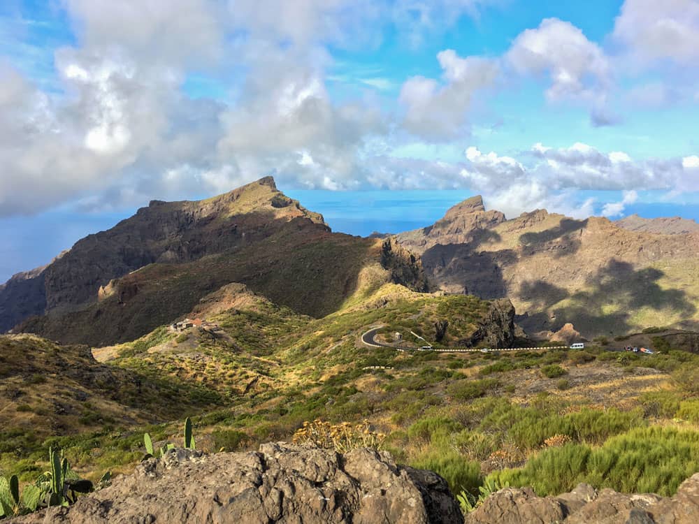 Punto de partida - Mirador Masca con las Casas de Araza