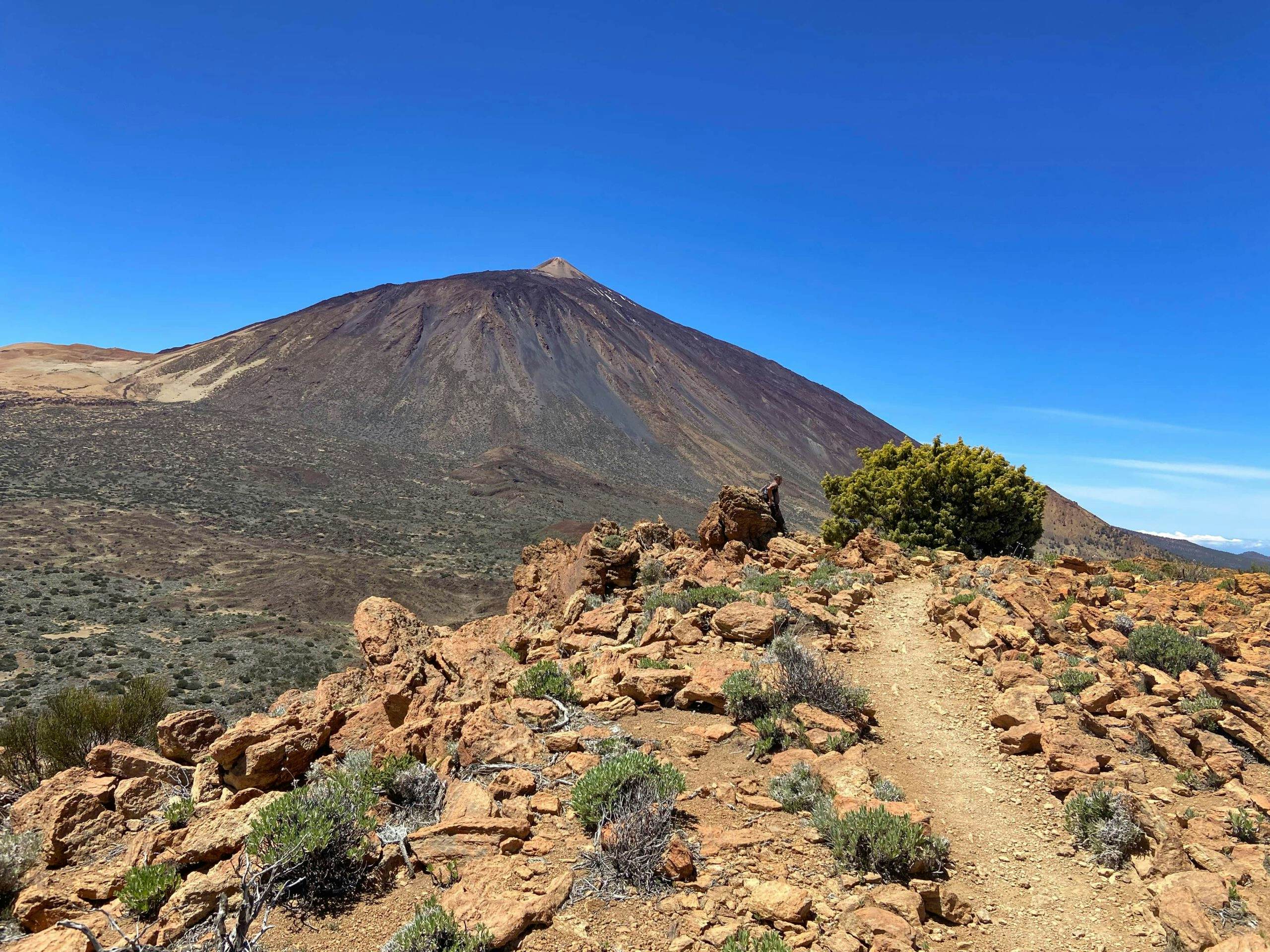 View from the summit plateau of Fortaleza to Teide