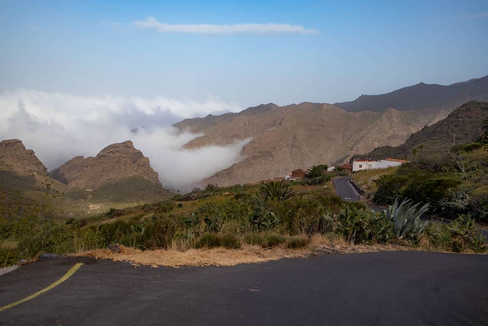 Recodo del camino hacia Los Carrizales Alto - punto de partida