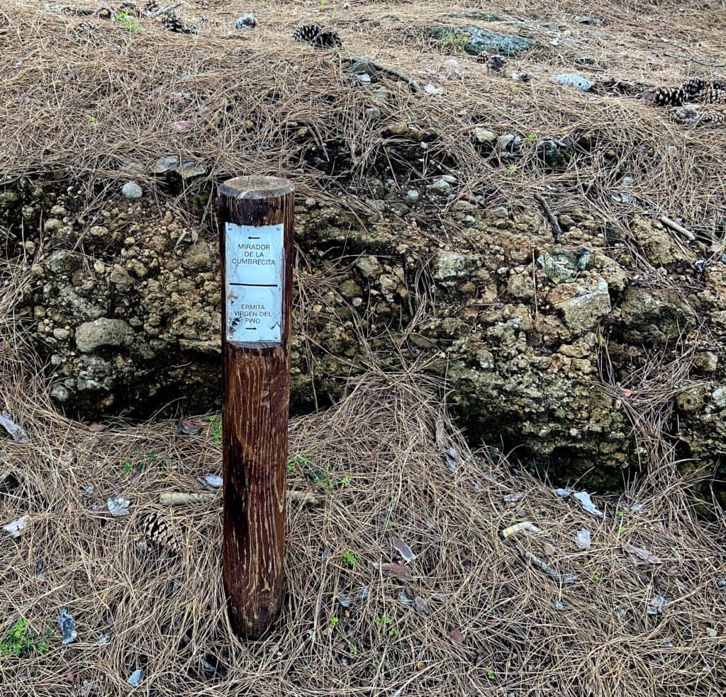 Beschilderung Wanderweg La Crucita